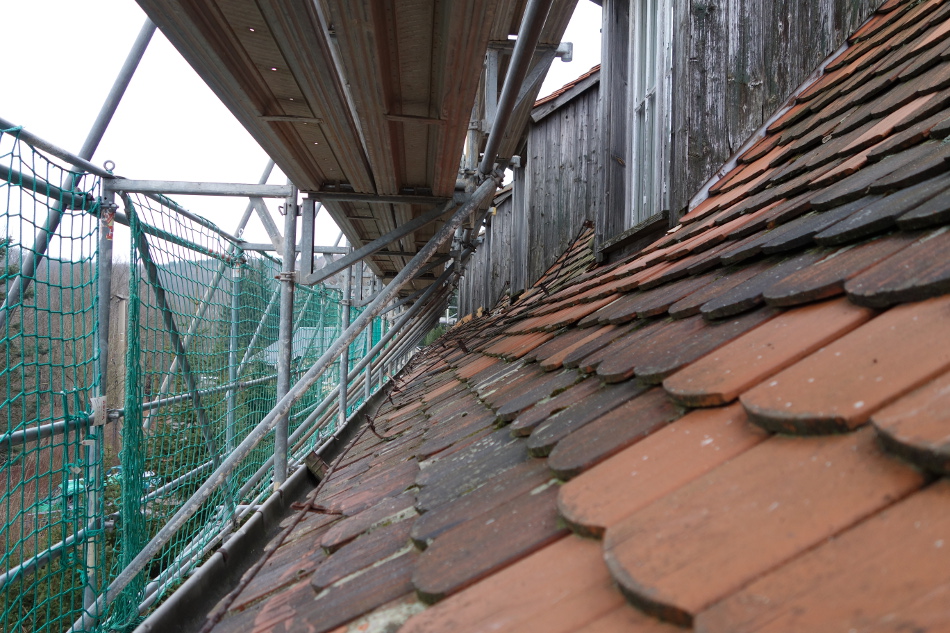 Dachdeckerfangschutzgerüst in Tharandt